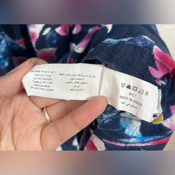 Bombay Paisley Floral Cotton Button Down Tunic Dress Women’s Medium - Picture 8 of 11